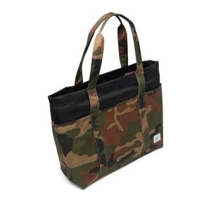 herschel green camo tote